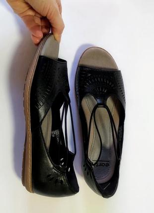 Кожаные сандалии босоножки из америки бренд  earth 23,4 см стелька3 фото