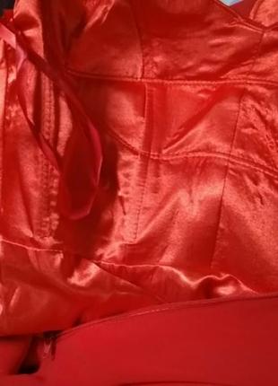 Плаття довге червоне у підлогу вечірній розмір xxl9 фото