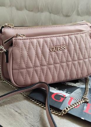 Сумка кросбоді-гес guess arie quilted crossbody гес оригінал