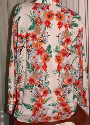 Красивая нежная блуза (3 хл замеры) с узором превосходно смотрится, 2 длины5 фото