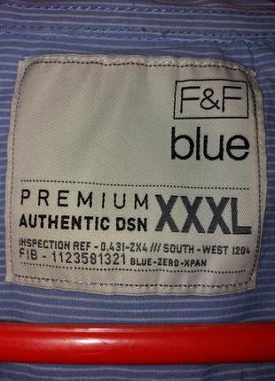 F&amp;f blue рубашка в мелкую полоску р. xxxl5 фото