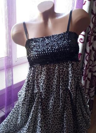 Платье леопардовое, со стразами1 фото