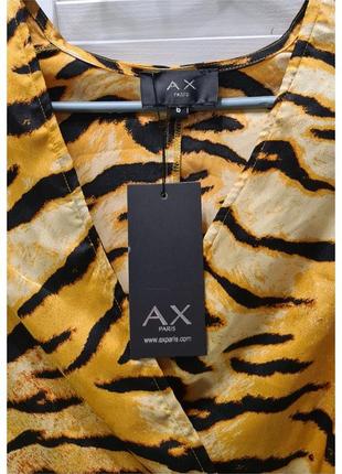 Платье на запах с  тигровым принтом ax paris6 фото