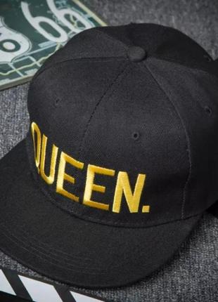 Комплект кепка снепбек  queen королева с прямым козырьком для двоих queen1 фото