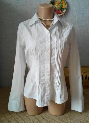 Белая рубашка блуза laura ashley