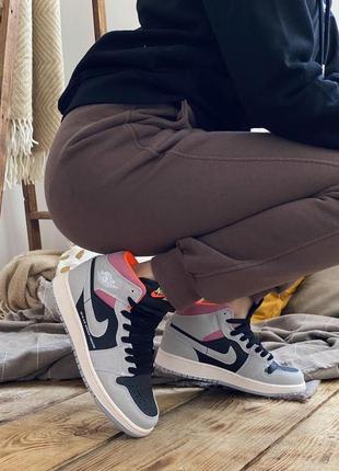 nike Summit air jordan 1🆕шикарные женские кроссовки🆕кожаные высокие найк🆕жіночі кросівки🆕