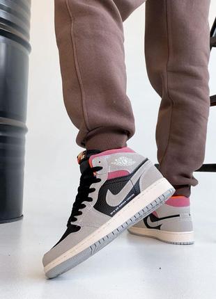Nike air jordan 1🆕шикарные женские кроссовки🆕кожаные высокие найк🆕жіночі кросівки🆕9 фото