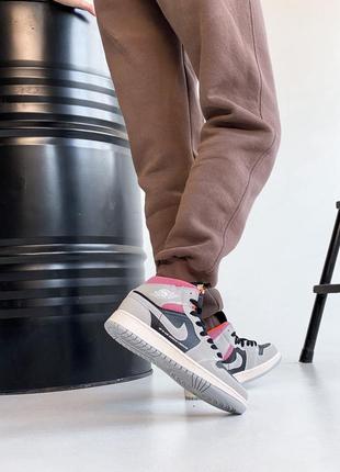 Nike air jordan 1🆕шикарные женские кроссовки🆕кожаные высокие найк🆕жіночі кросівки🆕7 фото