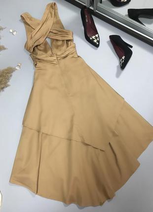 Платье миди с плясом и ассиметричной юбкой asos6 фото