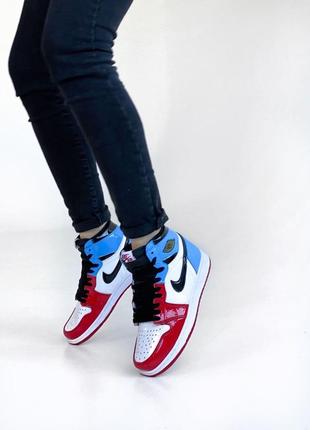 Nike air jordan 1🆕шикарные женские кроссовки🆕кожаные лаковые высокие найк🆕жіночі кросівки🆕5 фото