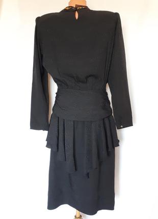 Винтаж! шелковое итальянское черное платье+ шейный платок missoni (размер 38)5 фото