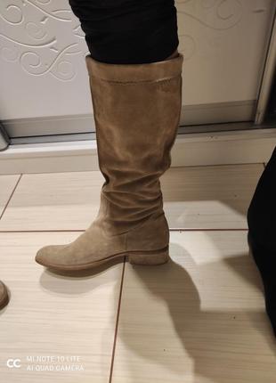 Сапоги трубы прекрасный замш италия