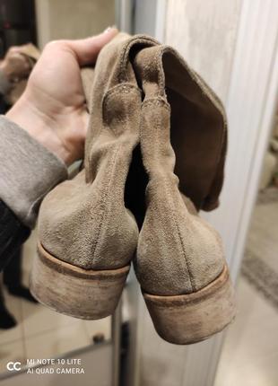 Сапоги трубы прекрасный замш италия