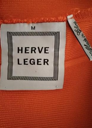 Оранжевое бандажное платье herve leger (эрве леже)!!!3 фото