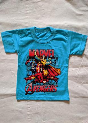 Детская футболка марвел супергерои, 2-8лет