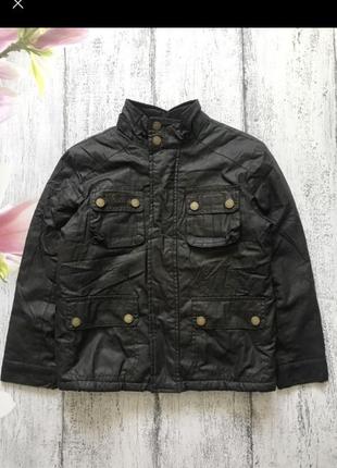 Крутая деми тёплая куртка на меху zara 7-8лет,