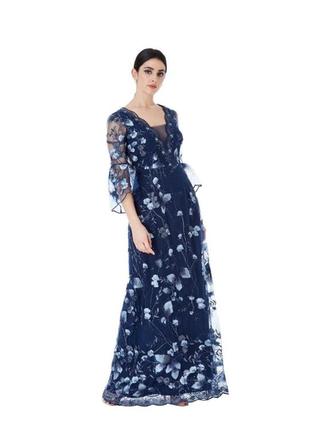 Шикарне вечірнє плаття goddiva паєтки, вишивка, сітка, з рукавом goddiva, англія