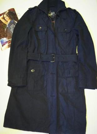 Тренч плащ с воротником