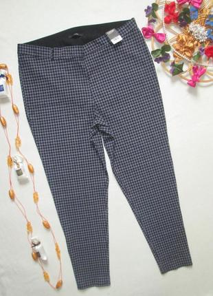 Суперові стрейчеві штани жіночі батал принт гусяча лапка висока посадка george