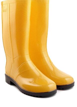 Сапоги резиновые ,гумові чоботи «неон жовтий».