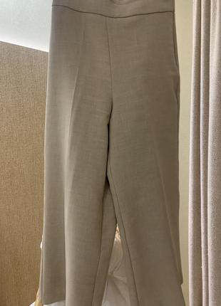 Zara 36 s классические штаны беж1 фото