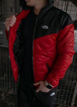 Комплект tnf куртка чорно-червона + штани tnf + барсетка tnf у подарунок!7 фото