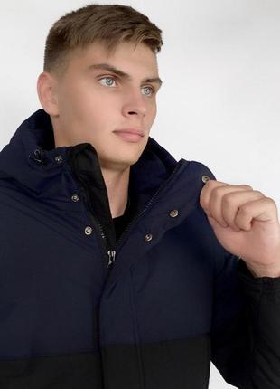 Демисезонная куртка waterproof intruder (синий - черный)7 фото