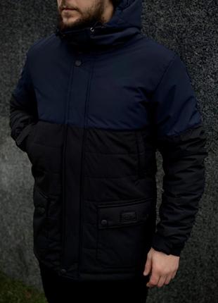 Демисезонная куртка waterproof intruder (синий - черный)4 фото