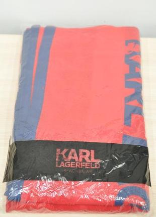 Брендовое пляжное полотенце karl lagerfeld beachwear kl20tw01 оригинал италия европа8 фото