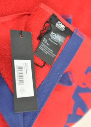 Брендовое пляжное полотенце karl lagerfeld beachwear kl20tw01 оригинал италия европа4 фото