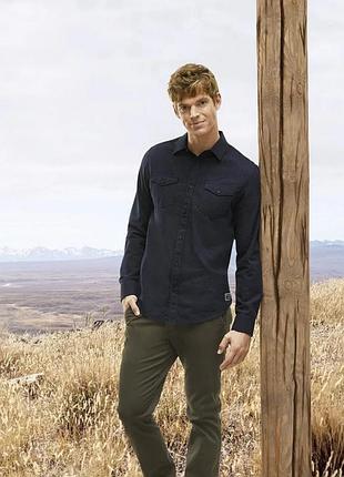 Синяя рубашка livergy s  ворот 37-38