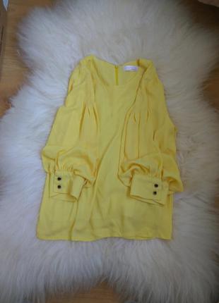 Жёлтая шифоновая блузочка большого размера1 фото