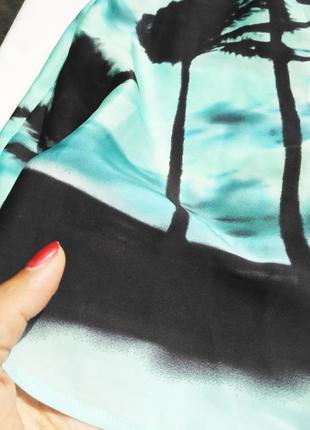 Сарафан нежно-бирюзового цвета с рисунком пляжный2 фото
