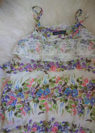 Сарафан сукні з воланами і квітковим принтом2 фото