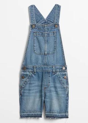 Джинсовий напівкомбінезон gap kids denim shortalls