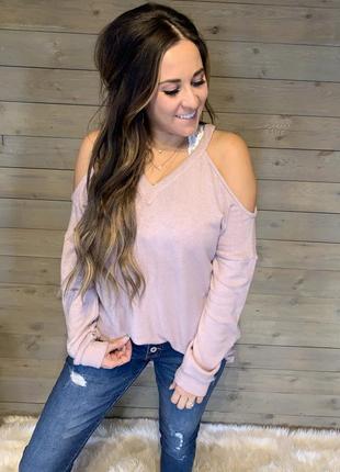 Лонгслив з відкритими плечима від primark