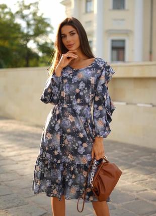 Сукня міді відкриті плечі 8