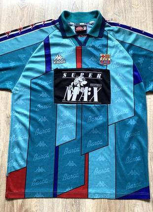 Чоловіча ретро вінтажна футбольна джерсі kappa barcelona away teal jersey1995/96/97