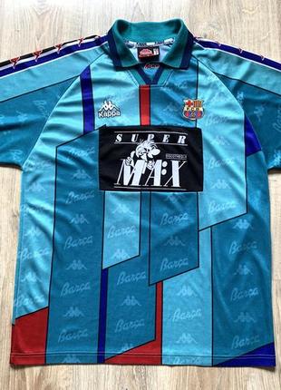 Чоловіча ретро вінтажна футбольна джерсі kappa barcelona away teal jersey1995/96/971 фото