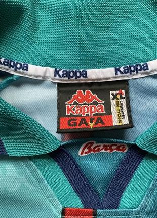 Чоловіча ретро вінтажна футбольна джерсі kappa barcelona away teal jersey1995/96/974 фото