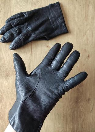 Жіночі шкіряні рукавички, р. 6,52 фото