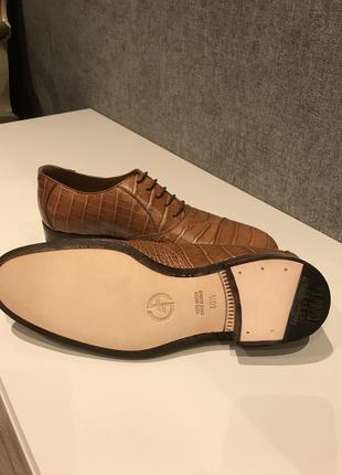 Мужские туфли из крокодиловой кожи джоржио армани6 фото