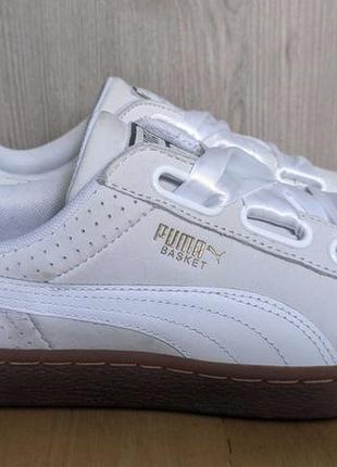 Кроссовки кожаные puma basket heart perf gum4 фото