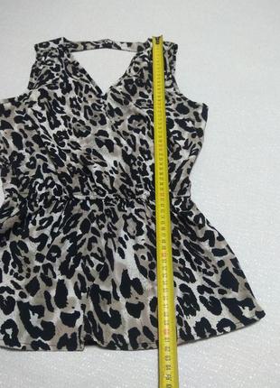 Леопардовая майка блуза only,леопардова блузка,летняя легкая7 фото