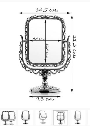 Зеркало настольное  на подставке3 фото