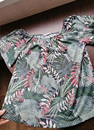 Блуза зі спущеними плечима george (під джинси, брюки, спідниця, туфлі, босоніжки)