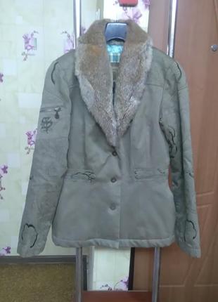 Коттоновая фирменная теплая куртка парка st martins р.м (скандинавия)1 фото