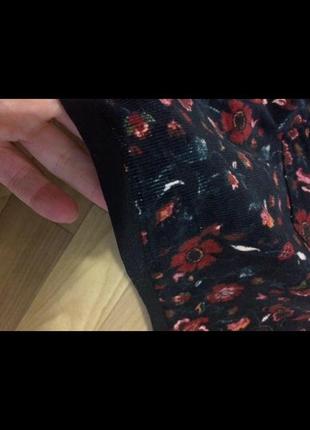 Вельветовый сарафан, цветочный принт3 фото