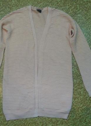 Фирменный хлопковый персиковый кофта кардиган жакет пиджак vila clothes р.м (бангладеш)3 фото