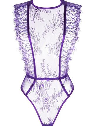 S m emiliana teddy purple beauty night боді мереживо пурпурний